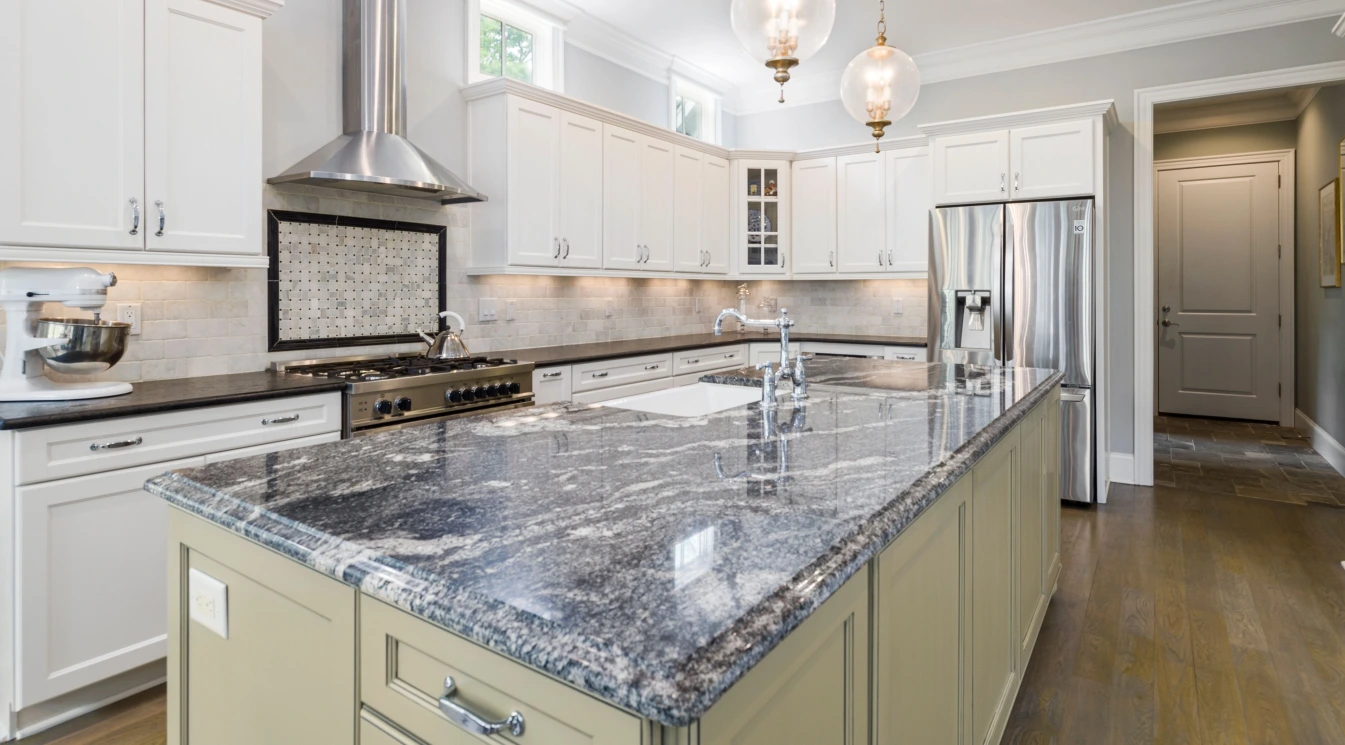 A beautiful quartzite countertop