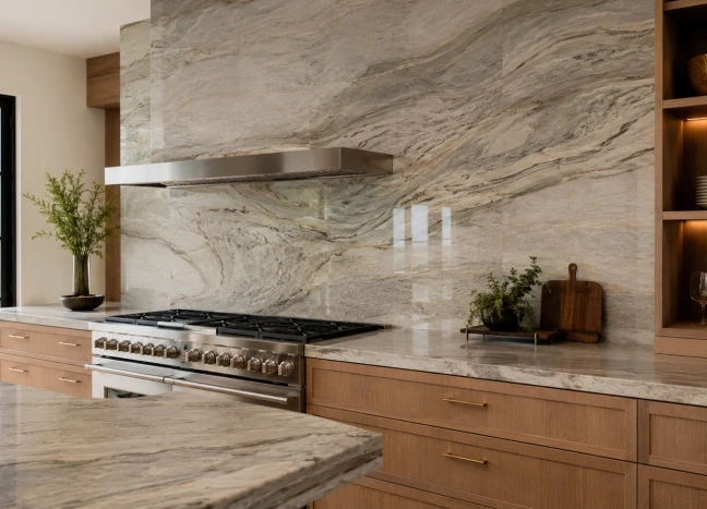 Slab Backsplash vs Tile Backsplash